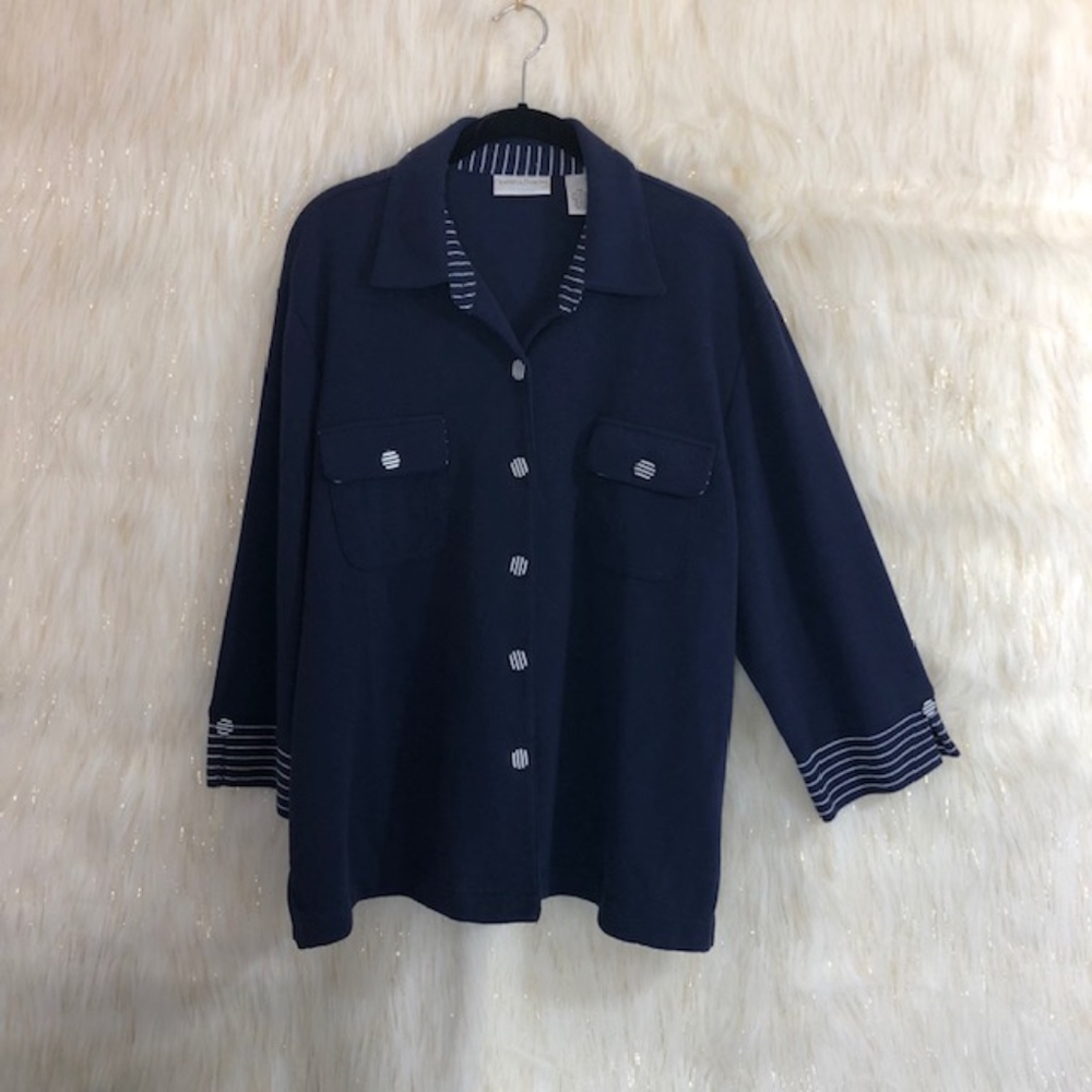 Draper's and Damon's Navy Button Down Jacket PXL
